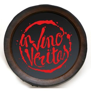 Quadro Decorativo Porta Rolhas Redondo In Vino - Grande
