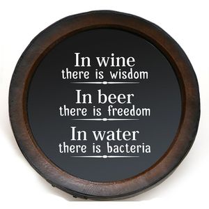 Quadro Porta Rolhas Redondo In Wine Wisdom Pequeno