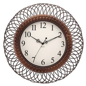 Relógio De Parede Herweg Quartz Vime Marrom Chocolate 660124 único