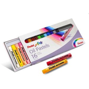 Estojo Giz Pastel Oleoso 16 Cores Pentel