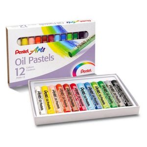 Estojo Giz Pastel Oleoso 12 Cores Pentel