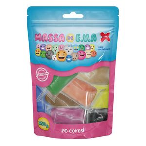 Massa De Eva 250g Com 20 Cores Sortidas