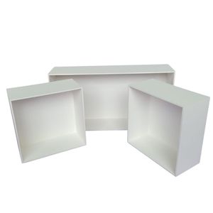 Trio De Nicho Retangular Decorativo Quarto/sala 100% Mdf Branco