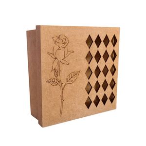 Caixas Personalizadas 100% Mdf Cru (17x17x07) Rosa