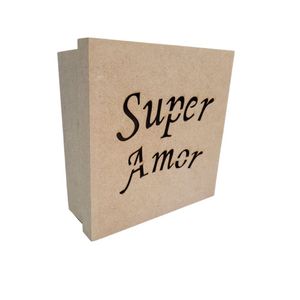 Caixas Personalizadas 100% Mdf Cru (17x17x07) Super Amor