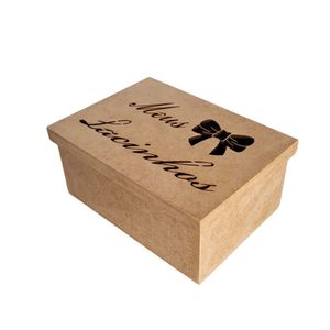 Caixa Personalizada Meus Lacinhos 100% Mdf (17x12x08) Mdf Cru