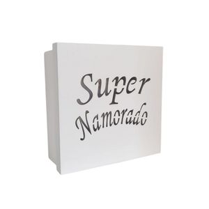 Caixas Personalizadas Brancas 100% Mdf (17x17x07) Super Namorado