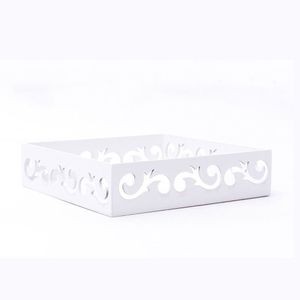 Bandeja Personalizada Para Café Da Manhã 100% Mdf (20x20x05) Branco
