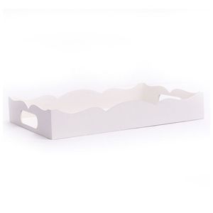 Bandeja Volteada Para Café Da Manhã 100% Mdf (31x22x05) Branco
