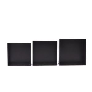Kit Trio De Nicho Médio Decorativo Quarto/sala 100% Mdf Marrom Café