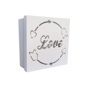 Caixas Personalizadas Brancas 100% Mdf (17x17x07) Love 2