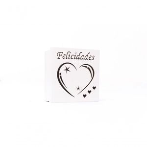 Caixas Personalizadas Brancas 100% Mdf (17x17x07) Felicidades 1