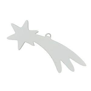 Kit 10 Un. Enfeite Estrelinha De Natal Em Mdf (10x03) Branco