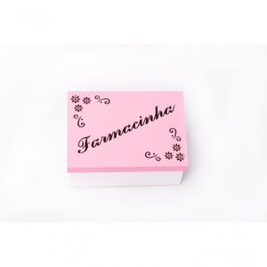 Caixa Personalizada Farmacinha 100% Mdf (17x12x08) Rosa