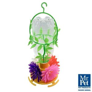 Bebedouro Para Beija Flor Garrafa Pet Com Decoração 350 Ml