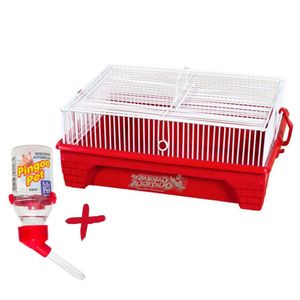 Gaiola Criadeira Para Topolino Camundongo Com Bebedouro Vermelho