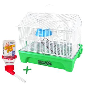 Gaiola Para Topolino Camundongo Com Escada Rodinha Bebedouro Verde