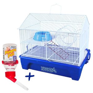 Gaiola Para Topolino Camundongo Com Escada Rodinha Bebedouro Azul