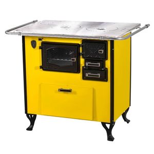 Fogão A Lenha C Forninho Esq Amarelo Alumínio N2