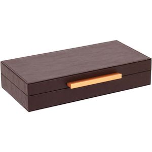 Caixa Organizadora 8X36X18Cm Sintético Marrom