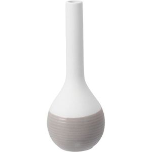 Garrafa Decorativa 20X8X8Cm Cerâmica Cinza
