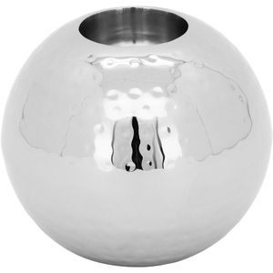 Areta Castiçal 9X10X10Cm Inox Prata