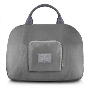 Bolsa De Viagem Dobrável Trapézio Estampa Lisa Jacki Design Cinza