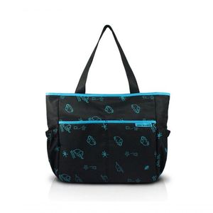 Bolsa De Bebê Estampada Mama & Me Jacki Design Preto/azul