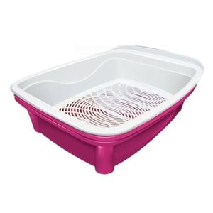 Banheira Caixa De Areia Higiênica Gatos 3 Peças Furacão Pet Cor:rosa