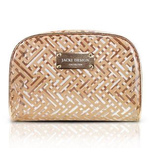 Necessaire Retangular Diamantes Jacki Design Dourado