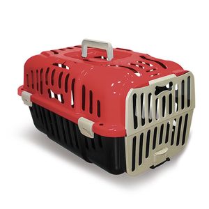 Caixa De Transporte Gato Cachorro Pequeno Porte N1 Cor:vermelha