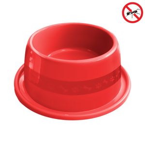 Comedouro Para Gatos E Cachorros 1000ml Anti Formiga Grande Cor:vermelho