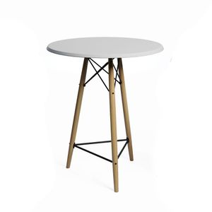 Mesa Bistrô De Madeira 60Cm Branco Cor: Branco