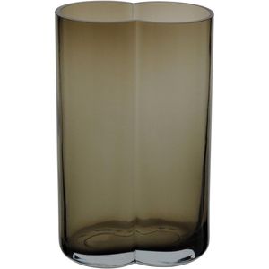 Vaso 26X16X10Cm Vidro Âmbar