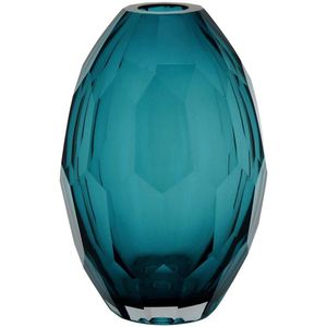 Gemstone Vaso 24X16X16Cm Vidro Azul