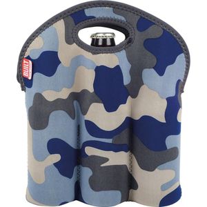 Built Tote Porta Garrafa 29X27X2Cm Neoprene Azul 6 Garrafas