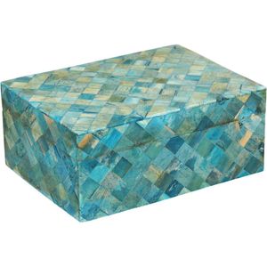 Bashira Caixa Organizadora 8X19X14Cm Osso Verde