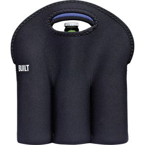 Built Tote Porta Garrafa 29X27X2Cm Neoprene Preto 6 Garrafas