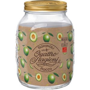 Bormioli Rocco Qstagioni Pote 22X16X16Cm 3L Vidro Transp Tampa Metal