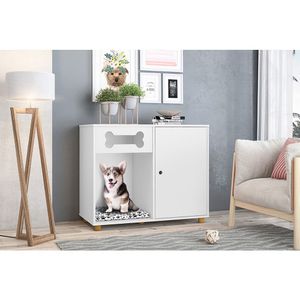 Aparador Pet Dog Branco Ac/branco Ac - Cor: Branco