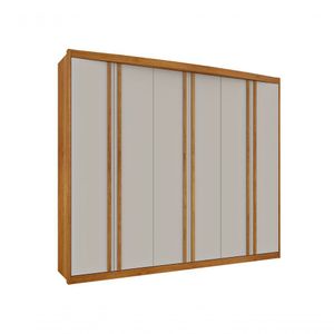 Guarda Roupa Casal Madrid 6 Portas Tcil Cinamomo/Off White