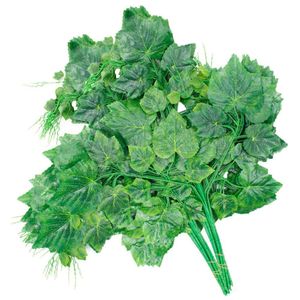 12 Ramos Decoração Arranjo Uva Artificial Planta Decorativa Plástico 5 Galhos Cada 65cm