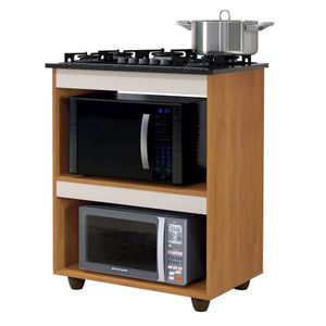 Balcão Para Cooktop 5 Bocas Turim Nature/Off White