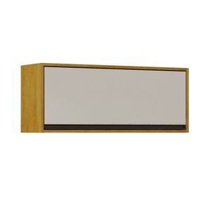 Armário Aéreo Nicho Geladeira Eduarda Chf Móveis Cinamomo/Off White