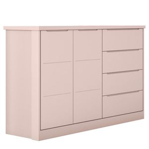 Cômoda Infantil 2 Portas 4 Gavetas Lua P04 Rose - Mpozenato