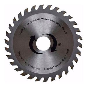 Disco De Serra Circular Com 30 Dentes 110mm