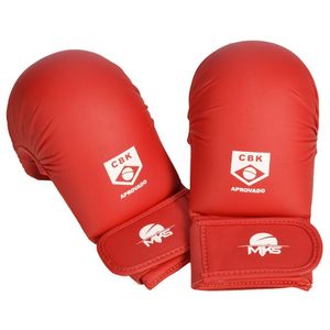 Luva De Karate Mks Competition Homologada Cbk Cor Vermelho Tamanho Gg