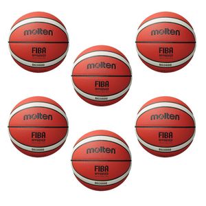 Kit 6 Bola(s) Basquete Molten Bg3800 Basketball Fiba Approved T7 Tamanho único
