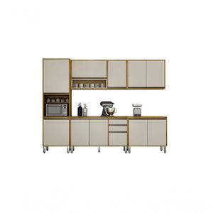 Cozinha Completa 5 Peças Eduarda Chf Móveis Cinamomo/off White