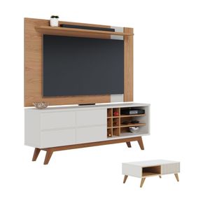 Conjunto Home Para Tv E Mesa De Centro Diana Freijo Off-white